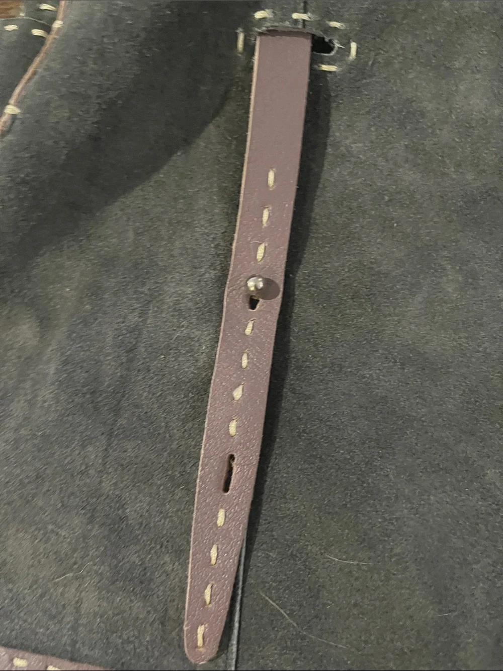 Two-Tone Suede & Leather Tote in Mauve and Charcoal